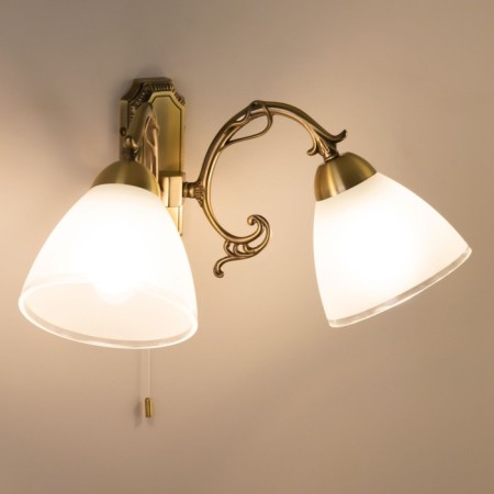 Sconces Citilux "Latur" CL413421, 24x20 cm, 2x75W, e27, brown color-17