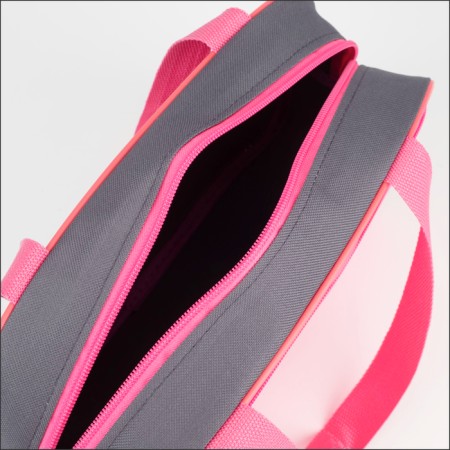 Lightning bag, external pocket, textura, pink/gray color-2