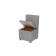 Kitchen sofa coziness-1 mini, 550x500x830, gray