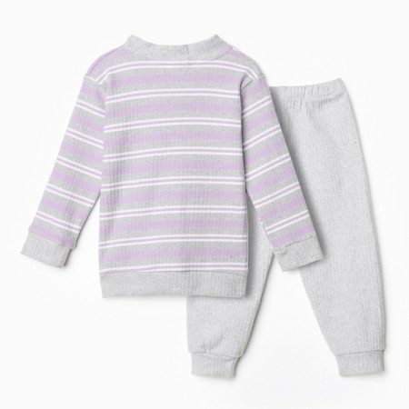 Kit for children (sweatshirt, trousers), lilac color, height 98 cm-3