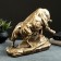 Figure "Bull on Stone" 29x38cm bronze with gilding