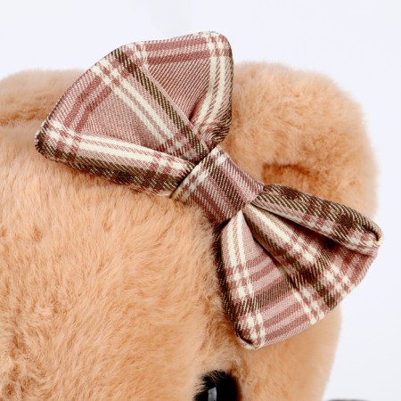 Soft toy "Bear" with a bow and heart, 39 cm, beige color-4