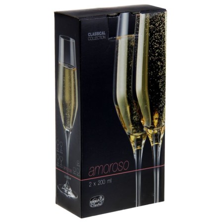 A set of glasses for champagne Bohemia Crystal Amoroso, 200 ml, 2 pcs-2