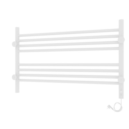 Towel electric heated Laris Olivia ChK8, 800x500 mm, 8 crossbars, left, white-15