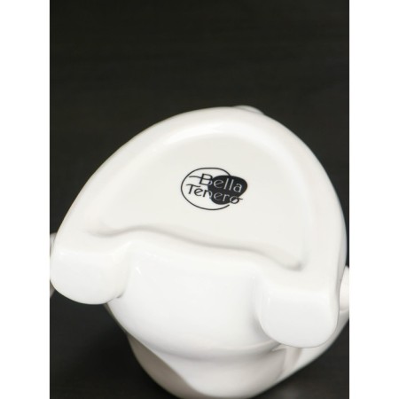 Porcelain capacity for honey with a spoon Bellatenero "Bear", 280 ml, white color-5