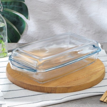Rectangular shape for baking and baking of Borcam heat -resistant glass, 2 l