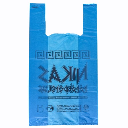 Package Polyethylene T -shirt 30 + 16 x 55 cm, 20 μm, blue "Niks"-1