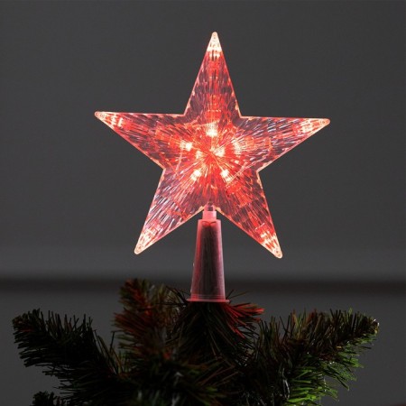 LED top for the tree "Red" 16 cm, 10 LED, wire 2 meters, 220 V, glow red glow