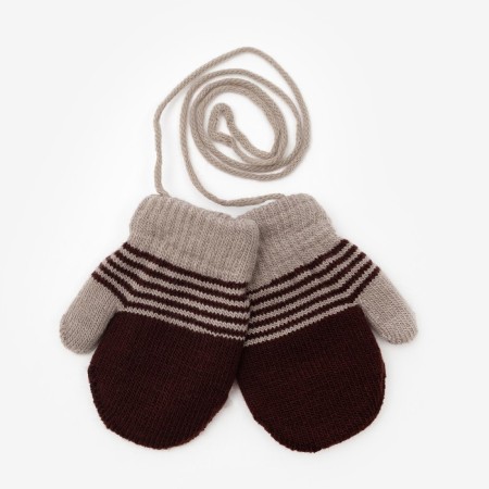 Mittens double for a boy, color mix, 1-2 years old-7