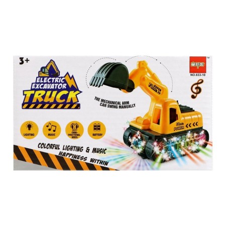 Excavator "Builder", works from batteries, light, sound-9