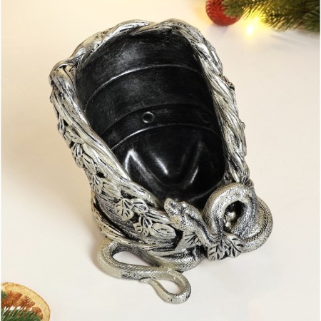 Stand for the bottle "Snake" silver, 15x18x41cm-4