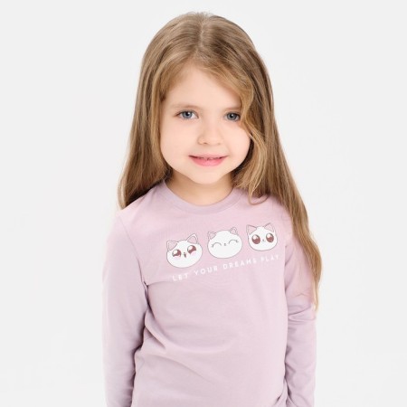Children's T -shirt with DL. hands. KAFTAN "Dream" R.30 (98-104), purple-8