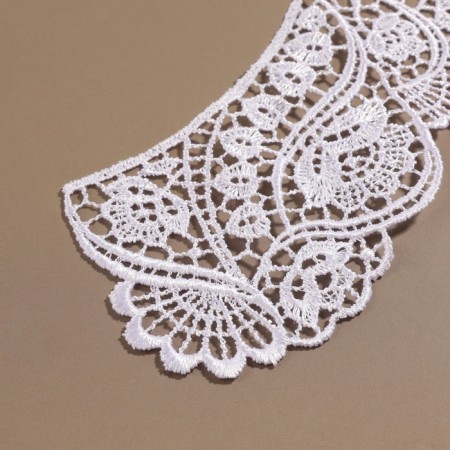 Collar sewing, guipyur, 21 × 6 cm, white color-3