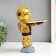 Souvenir Polystone Stand "Cosmonaut on Asteroid" Golden 29x17x22.5 cm