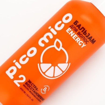 Hair balm with coconut oil and jojoba, extraculation, 400 ml, Pico Mico-4
