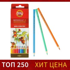 Pencils of watercolor set of 18 colors, Koh-I-Noor Mondeluz 3717