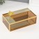 Casket Glass with a metal frame "Butterfly" rectangle caramel 12.3x20x8.3 cm