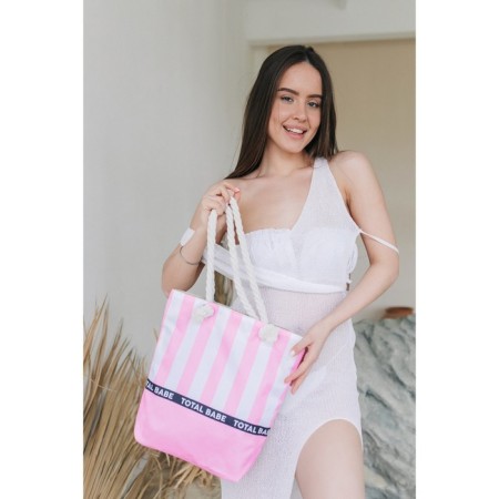 Bag Women's beach on lightning, pink color-9