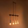 Drog chandelier 4he27 40w Black/Beloma Gold 80x7x15-200cm