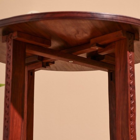 Coffee table 45x45x50 cm, shisham tree-5