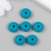 Busina silicone "flattened" blue-green d = 1.2 cm