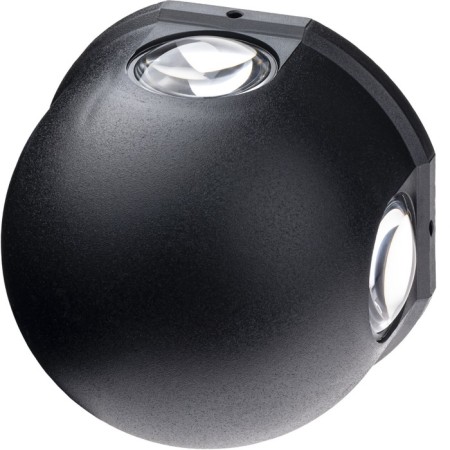 Lamp wall -mounted invoice Duwi Nuovo 103x103x77mm 4W plastic 3000k IP 54 Black 4 rays 990523-2