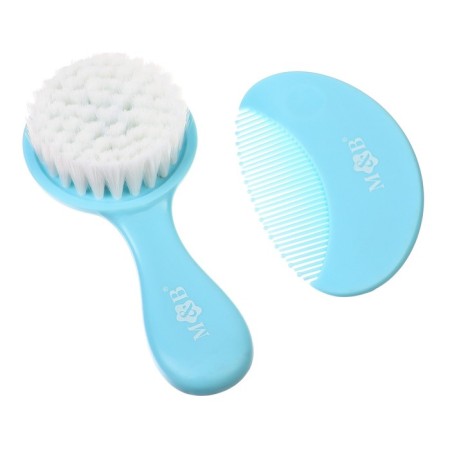Baby comb + massage hair brush, from 0 months., Biryuzovoy color-3