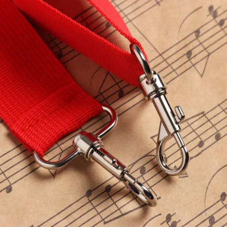 Belt for a marching drum, width 3.8 cm, length 75-145 cm, red-2