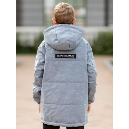 Park jacket for a boy, height 134 cm, color gray ash-5