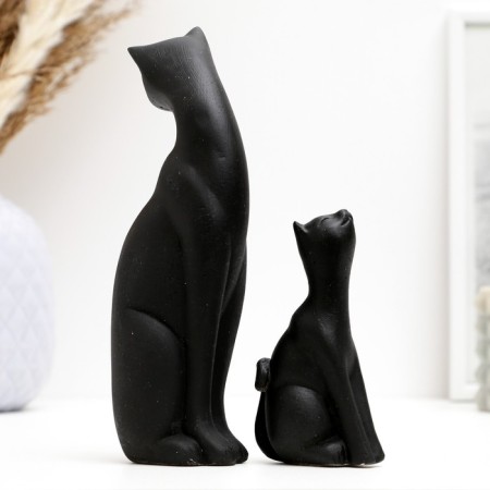 Figure "cats" black, set 2pcs, 16/10cm-2