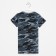 T-shirt for a boy, gray/camouflage color, height 134-140 cm