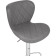 Barrier stool Porch metal/eco -leather, chrome/gray 47x53x89 cm