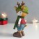 Souvenir Polystone "Olenien in a green hat with a Christmas tree" 8.5x8x18.3 cm