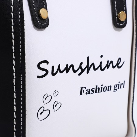 Bag Female Tout with zipper, black color-3