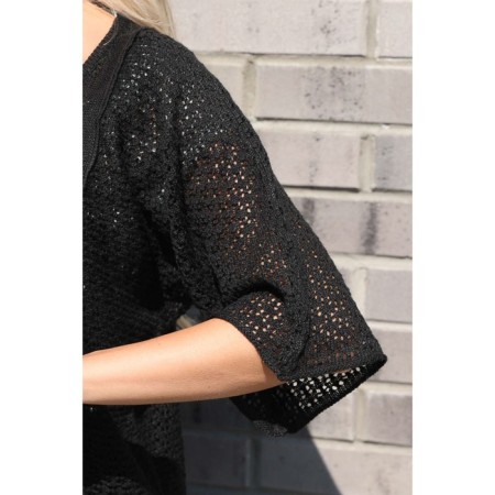 Cardigan female, size 44, black color-12