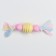 Premium chewing pizh toy on a rope, 3 elements, thermoplastic rubber, mix