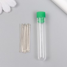 Needles for beads metal in a plastic box set 25 pcs Ø 0.6 mm