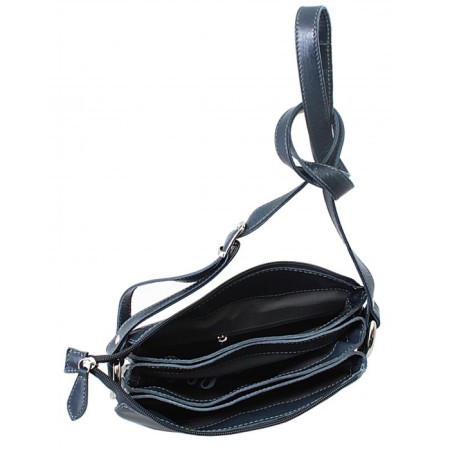 Cross-Bodi Bag on a zipper, the color is dark blue-1