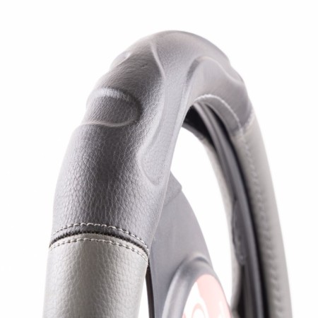 Autoprofi steering wheel, eco-leather steering, 9 cm girth, black/t. gray, size m, 37-39 cm-2