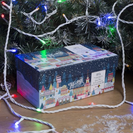 Garland "thread" 20 m, IP44, white thread, 200 LED, glow of multi, 8 modes, 220 V-2