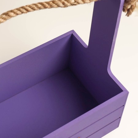 Box - wooden Kashpo 25x15x30 "September 1" Violet-4