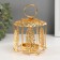 Summary Metal for 1 candle "Lantern. Flower and leaves" Gold d = 5.5 cm 9.8x10.5x14 cm