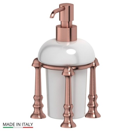 Holder with a dispenser of liquid soap desktop, porcelain; Antique copper, 3SC