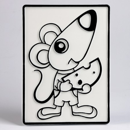 Picture with crystals "Mouse", 12 × 18 cm-6