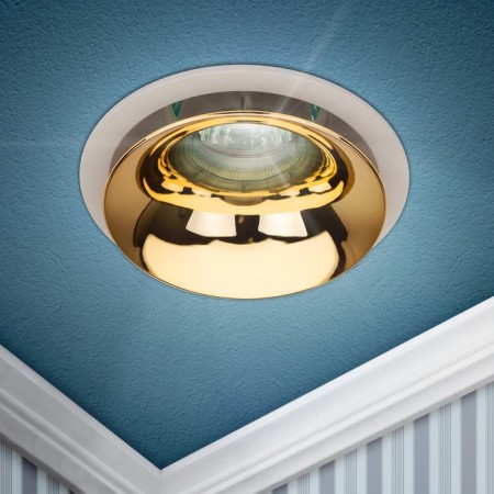 Lamp Built -in era KL 103, IP20, 12W, 82x51 mm, white/gold color
