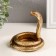 Polystone candlestick for 1 candle "cobra" gold 9.5x9x10.5 cm