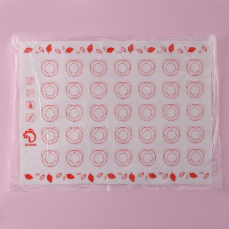 Reinforced rug for pasta "Macaron", silicone, 40 × 30 cm, color mix-4