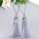 Decor for creativity Textile "Padisha brush" Gray set 2 pcs 9x1 cm