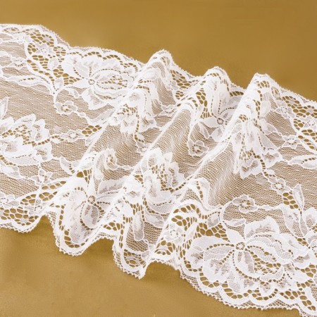 Lace elastic fabric, 180 mm × 2.7 ± 0.5 m, white color-2