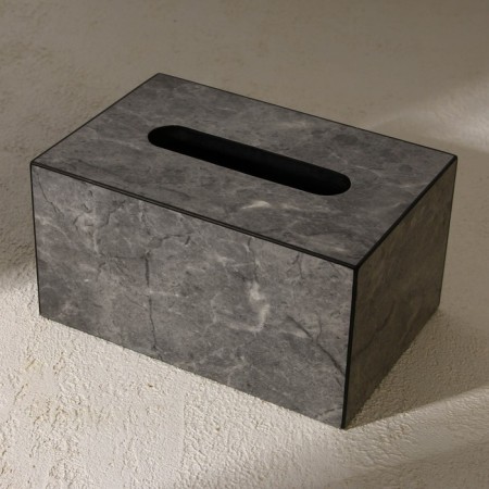 Acrylic napkin, gray marble 10 x 18 x 12 cm-12